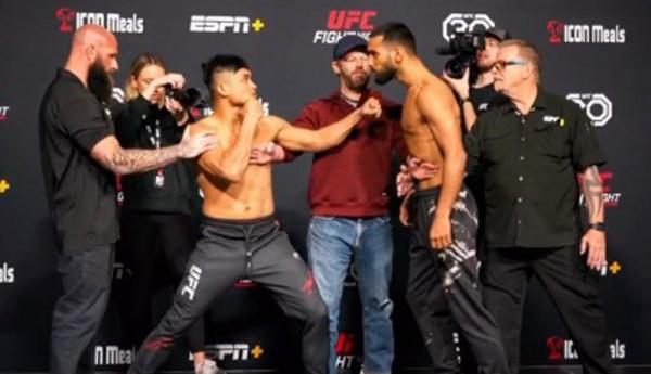 Jeka Saragih Vs Anshul Jubi Petarung Indonesia, Jeka Saragih jumpa utusan India, Anshul Jubi pada final road to UFC, Jumat (3/2/2023) waktu setempat. (Foto: Instagram/jekasaragih)
