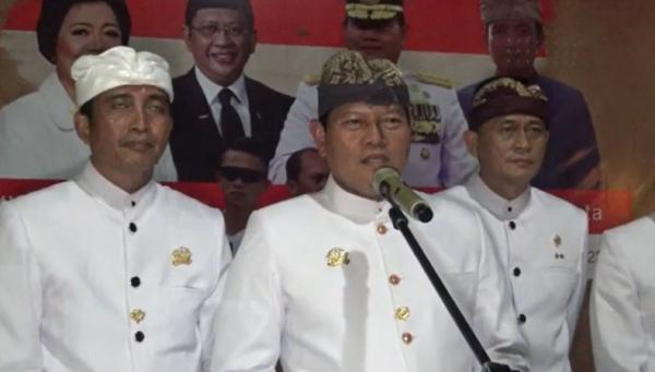 Panglima TNI Laksamana Yudo Margono di Puri Ageng Blahbatuh Gianyar Bali. (Foto: Ketut Catur)