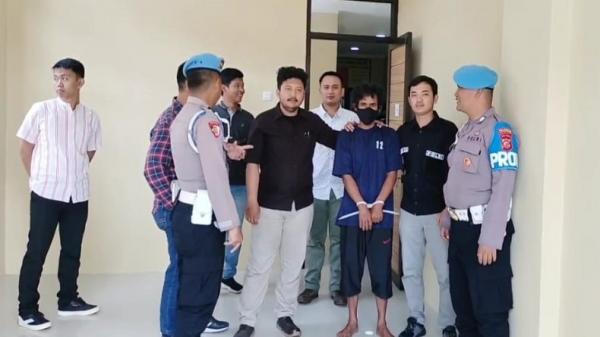 DS, ayah bejat di Baleendah, Kabupaten Bandung, memperkosa dua anak kandungnya. (FOTO: iNews/SAUFAT ENDRAWAN)