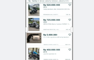 Ramai motor Harley dijual di OLX usai Sri Mulyani minta klub moge DJP dibubarkan. Foto: OLX