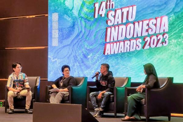 Astra Talk pada Kick Off 14th SATU Indonesia Award Bincang inspiratif dalam sesi Astra Talk pada Kick Off 14th SATU Indonesia Awards 2023. (Foto: MPI/Anton)