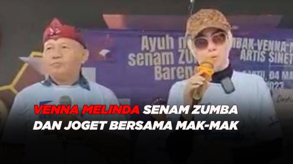 Venna Melinda Senam Zumba dan Joget Bersama Mak-Mak Kediri