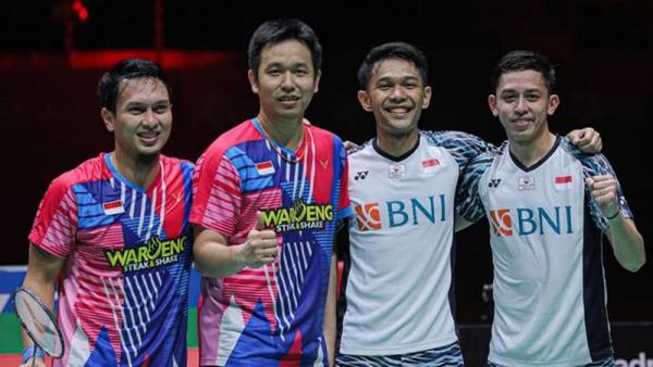 Ahsan/Hendra Fajar/Rian Head to head Mohammad Ahsan/Hendra Setiawan vs Fajar Alfian/Muhammad Rian Ardianto menarik diulas. (Foto: PBSI)