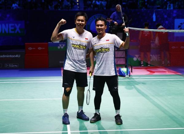 Pebulu tangkis ganda putra Indonesia, Hendra Setiawan/Mohammad Ahsan. (Foto: REUTERS)