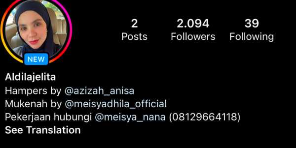Screen Shot 2023 03 26 At 14 51 11 Aldila Jelita ganti nama di media sosial. (Foto: Instagram)