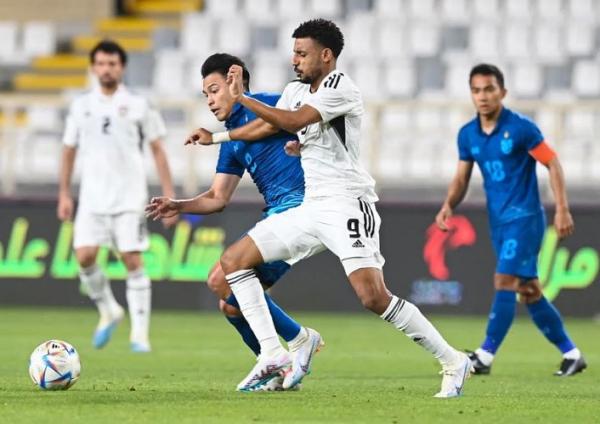 Timnas Thailand dikalahkan Uni Emirat Arab 0-2 dalam laga FIFA Matchday di Stadion Al Nahyan, Abu Dhabi, Rabu (29/3/2023). (Foto: Instagram/@uae.nt)