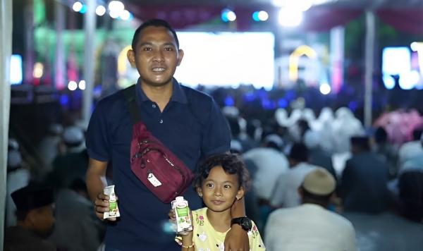 exclusive booth Sasa Dalam area sekitar acara Tabligh Akbar, Sasa menghadirkan exclusive booth untuk memperkenalkan produk Sasa santan Omega 3. (Foto: dok PT Sasa Inti)