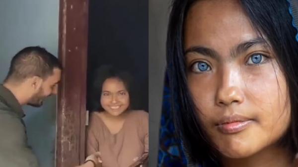 GADIS MATA BIRU2 Marius Moragues dan Evi. (FOTO: ISTIMEWA)