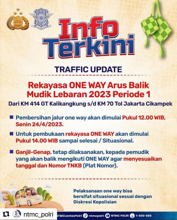IMG 20230424 WA0009 rekayasa lalu lintas arus balik