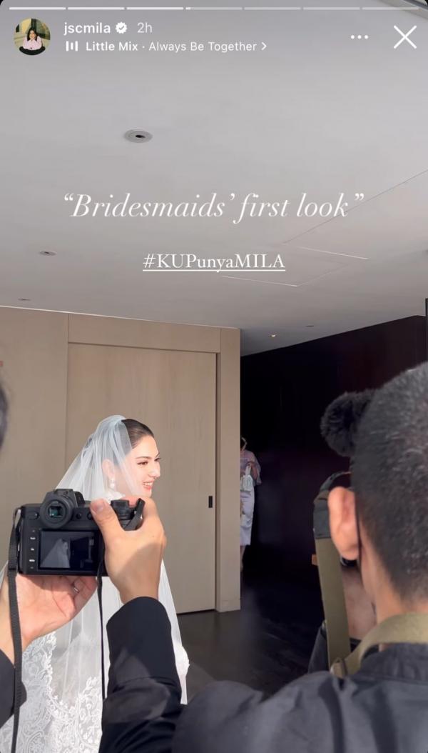 Potret cantik Jessica Mila sebelum pemberkatan nikah. (Foto: Instastory)