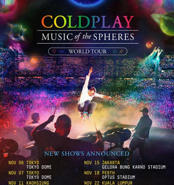 Jadwal Konser Coldplay 2023 Jadwal Konser Coldplay 2023