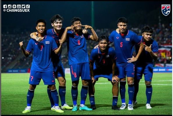 Indonesia vs Thailand pada final SEA Games 2023 cabang olahraga sepak bola, Selasa (16/5/2023) malam WIB. (Foto: Vision+)