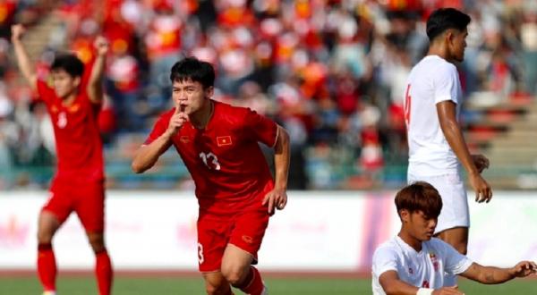 Vietnam kalahkan Myanmar pada perebutan perunggu SEA Games 2023 cabang olahraga sepak bola di Olympic Stadium, Selasa (16/5/2023) sore WIB. (Foto: Zing News)