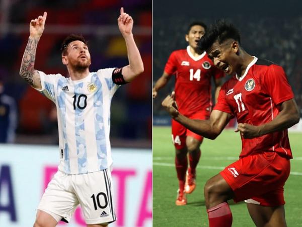 Timnas Argentina yang dikapteni Lionel Messi akan melawan Indonesia pada 19 Juni mendatang. Kabar ini membuat media Vietnam kaget. (Foto: Instagram/@leomessi; REUTERS)