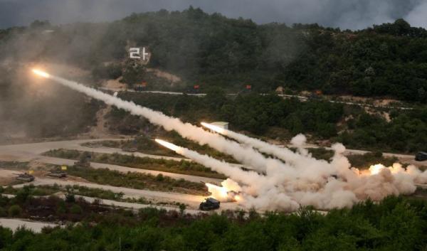 Latihan Perang Kemhan Korsel Reu Tentara Korea Selatan latihan perang. Foto: Ist.