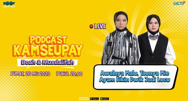 Live Kamseupay eps awalnya malu, taunya mie ayam bikin Dwik jadi lucu (Foto: Roov.id)