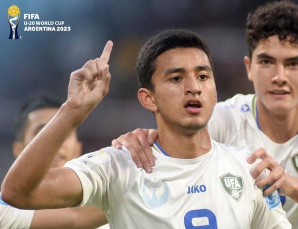 Shakhzodjon Nematjonov Uzbekistan U-20 Penyerang Timnas Uzbekistan U-20, Shakhzodjon Nematjonov mencetak dua gol ke gawang Guatemala. (Foto: Instagram/@fifaworldcup)