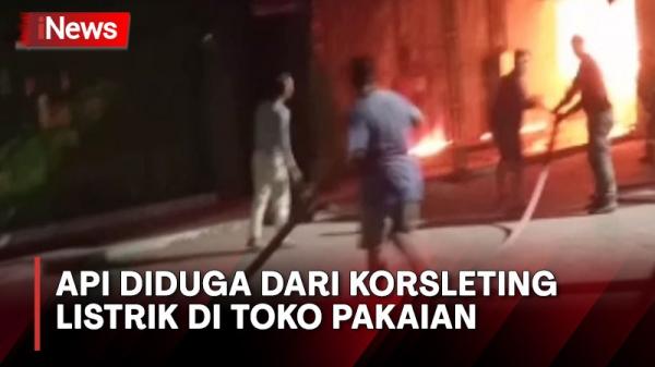 Api Hanguskan Kios dan Lapak Pedagang di Pasar Gringging Kediri