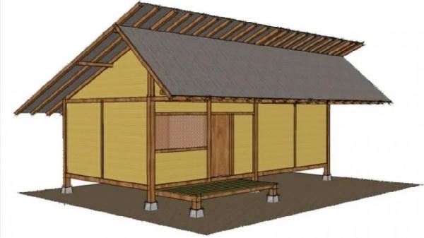 BADAK HEUAY Rumah adat Jawa Barat dengan arsitektur Badak Heuay. (FOTO: ISTIMEWA)