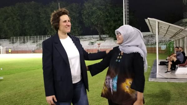 Timnas Palestina FIFA Matchday Vice-President of the Palestine Football Association (PFA) Susan Shalabi-Molano (kiri). (Foto: Istimewa)