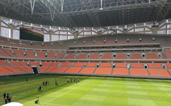 Jakarta International Stadium (JIS) di Tanjung Priok Jakarta Utara pada Selasa (4/7/2023) siang (Foto: Carlos Roy)