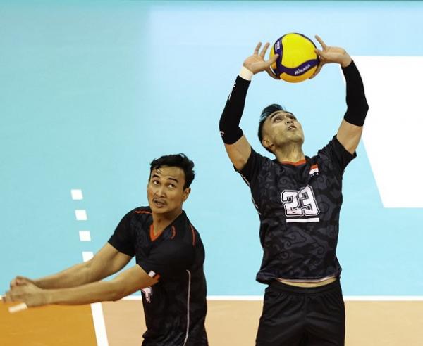 Timnas Voli Indonesia Timnas Voli Putra Indonesia sukses melaju ke 6 besar AVC Challenge Cup 2023. Indonesia akan melawan sesama wakil Asean Thailand. (foto: PBVSI)