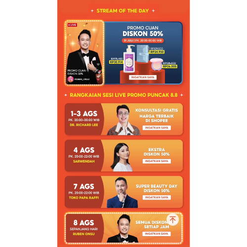 Shopee Live Sarwendah Ruben Sarwendah memilih menambah lapak live streamingnya ke Shopee Live. (Foto: Ist)