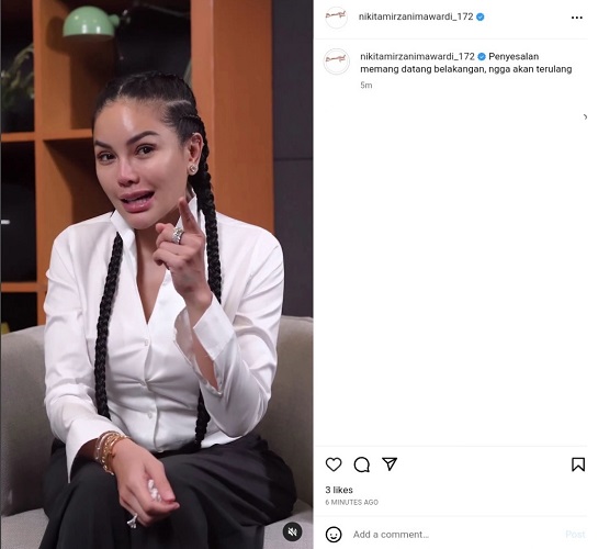 Klarifikasi Nikita Shopee Postingan klarifikasi Nikita Mirzani. (Foto: dok Instagram @nikitamirzanimawardi_172)