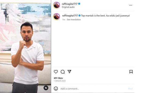 Raffi Ahmad Video Shopee Unggahan video Raffi Ahmad di akun Instagram (Foto: dok Instagram @raffinagita1717)