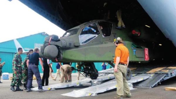 Helikopter AH64 Apache Helikopter AH64 Apache milik TNI Angkatan Darat (AD). (Foto: Dok. TNI AD).
