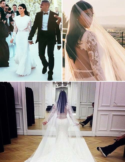 Kim Kardashians Givenchy Wedding Gown 500000 Kim Kardashians Givenchy Wedding Gown