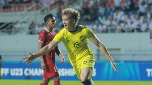 Fergus Tierney Komentar mengejutkan Fergus Tierney usai jadi supersub lawan Indonesia di Piala AFF U-23 2023 (Foto: FAM Malaysia)
