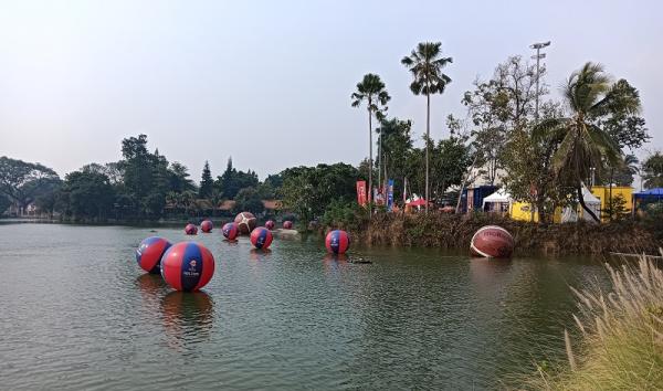 Fan Zone FIBA World Cup 2023 3 Pemandangan di sekitar Fan Zone FIBA World Cup 2023. (Foto: MPI/Muhammad Gazza)