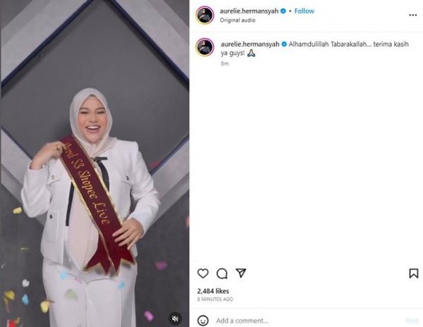 Aurel Hermansyah S3 Shopee Live Aurel menjadi S3 Shopee Live. (Foto: dok Instagram @aurelie.hermansyah)