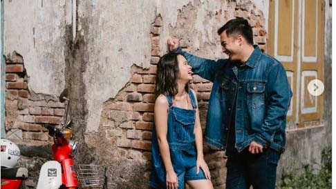 Gritte1 Foto prewedding Gritte Agatha dan Arif Hidayat. (Foto: Instagram)