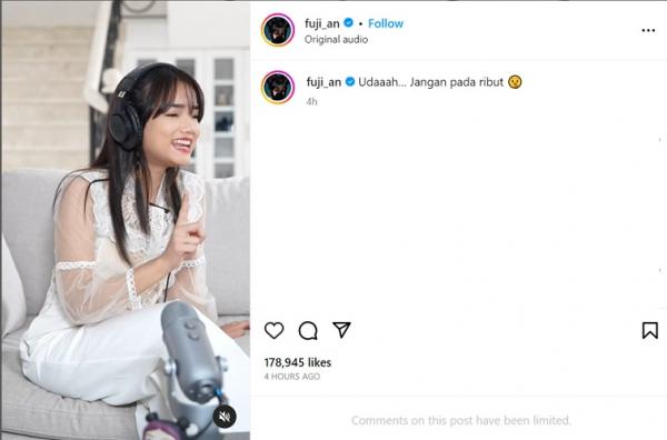 Fuji Shopee Live Tangkapan layar Instagram. (Foto: dok Instagram fuji_an)