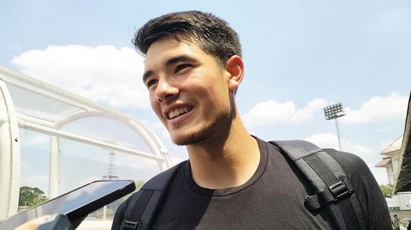 elkan baggott timnas Bek Timnas U-23, Elkan Baggott optimistis Indonesia bakal lolos ke putaran final Piala Asia U-23 2024. (R August)