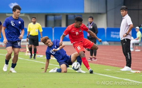 Timnas Indonesia U 24 NOC Federasi Sepak Bola Taiwan bangga Timnasnya menang lawan Indonesia U-24 1-0 di Asian Games 2022. Kemenangan itu dianggap sebagai sejarah. (foto: Instagram/ctfa.football)