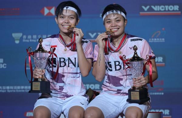Apriyani Rahayu/Siti Fadia Silva Ramadhanti 2 Apriyani Rahayu/Siti Fadia Silva Ramadhanti menjuarai Hong Kong Open 2023. (Foto: PBSI)