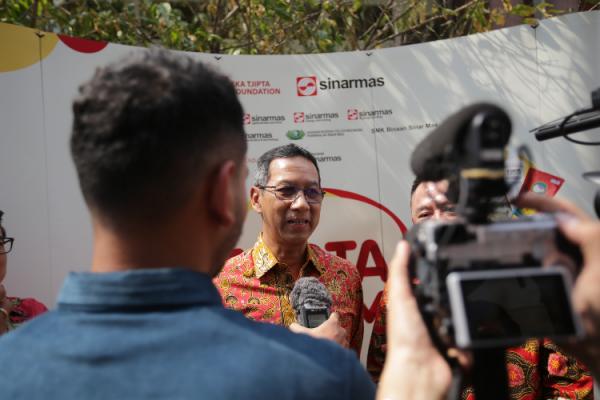 Pj Gubernur DKI Jakarta Heru Budi Penjabat Gubernur DKI Jakarta, Heru Budi Hartono saat menghadiri Tjipta UMKM Fair 5.0 di Jakarta (3/9/2023). (Foto: dok Sinar Mas)