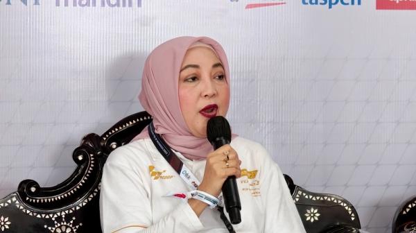 Septriana Tangkary Septriana Tangkary, Direktur Informasi dan Komunikasi Perekonomian dan Maritim, Kementerian Komunikasi dan Informatika pada konferensi pers, Sabtu (14/10/2023). (Foto: IST)