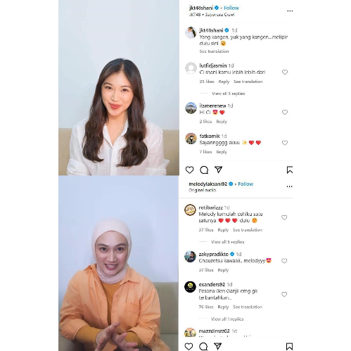 Shopee Live Shania dan Melody JKT48 Postingan Instagram Shania dan Melody. (Foto: Instagram/tangkapan layar)
