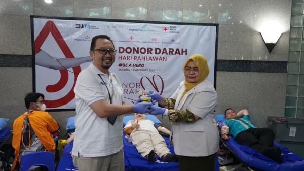 aksi donor darah Angkasa Pura I Donor darah dalam rangka memperingati Hari Pahlawan. (Foto: dok AP1)