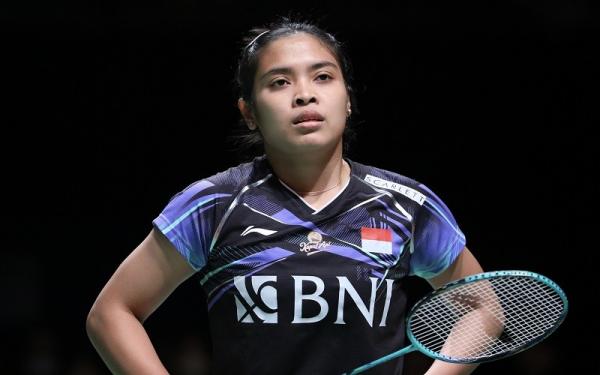 PBSI Gregoria Mariska Tunjung Tunggal Putri Indonesia Gregoria Mariska Tunjung akan menghadapi unggulan ketiga asal China Chen Yufei pada final Japan Masters 2023 di Kumamoto Prefectural Gymnasium, Minggu (19/11/2023). (Foto: PBSI)