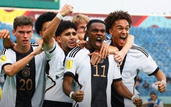 Timnas Jerman DFB Jerman mengalahkan Spanyol 1-0 pada perempat final Piala Dunia U-17 2023 di Jakarta International Stadium, Jumat (24/11/2023) sore WIB (Foto: DFB)