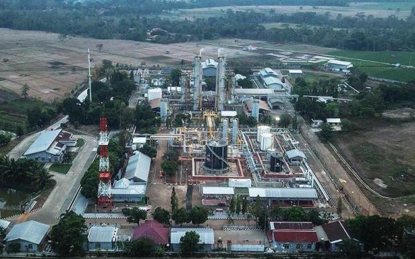 Foto udara Stasiun Pengumpul Subang, PT Pertamina EP Subang Field