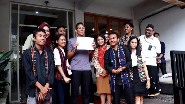 LABUAN BAJO SANDIAGA UNO Menparekraf Sandiaga Uno mengapresiasi event wisata Picnic Over the Hill di Parapuar. (FOTO: GECIO VIANA)
