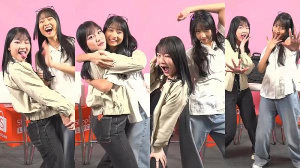 Marsha Muthe Shopee Live Tangkapan Layar Shopee Live Streaming Marsha dan Muthe JKT48.