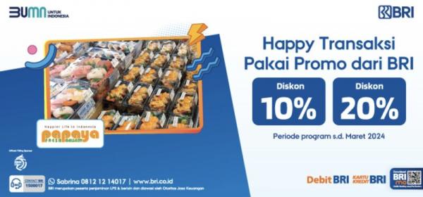 Promo spesial BRI di Papaya Fresh Gallery. (Foto: dok BRI)