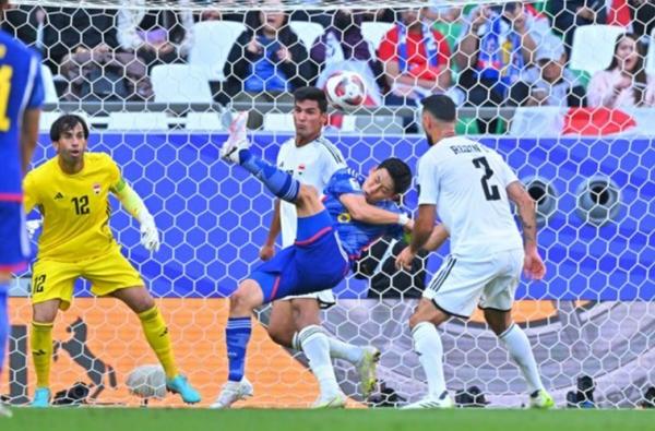 Irak vs Jepang Timnas Irak menang 2-1 atas Jepang di Piala Asia 2023. Hasil ini membuat Irak lolos ke 16 besar. (foto:AFC)